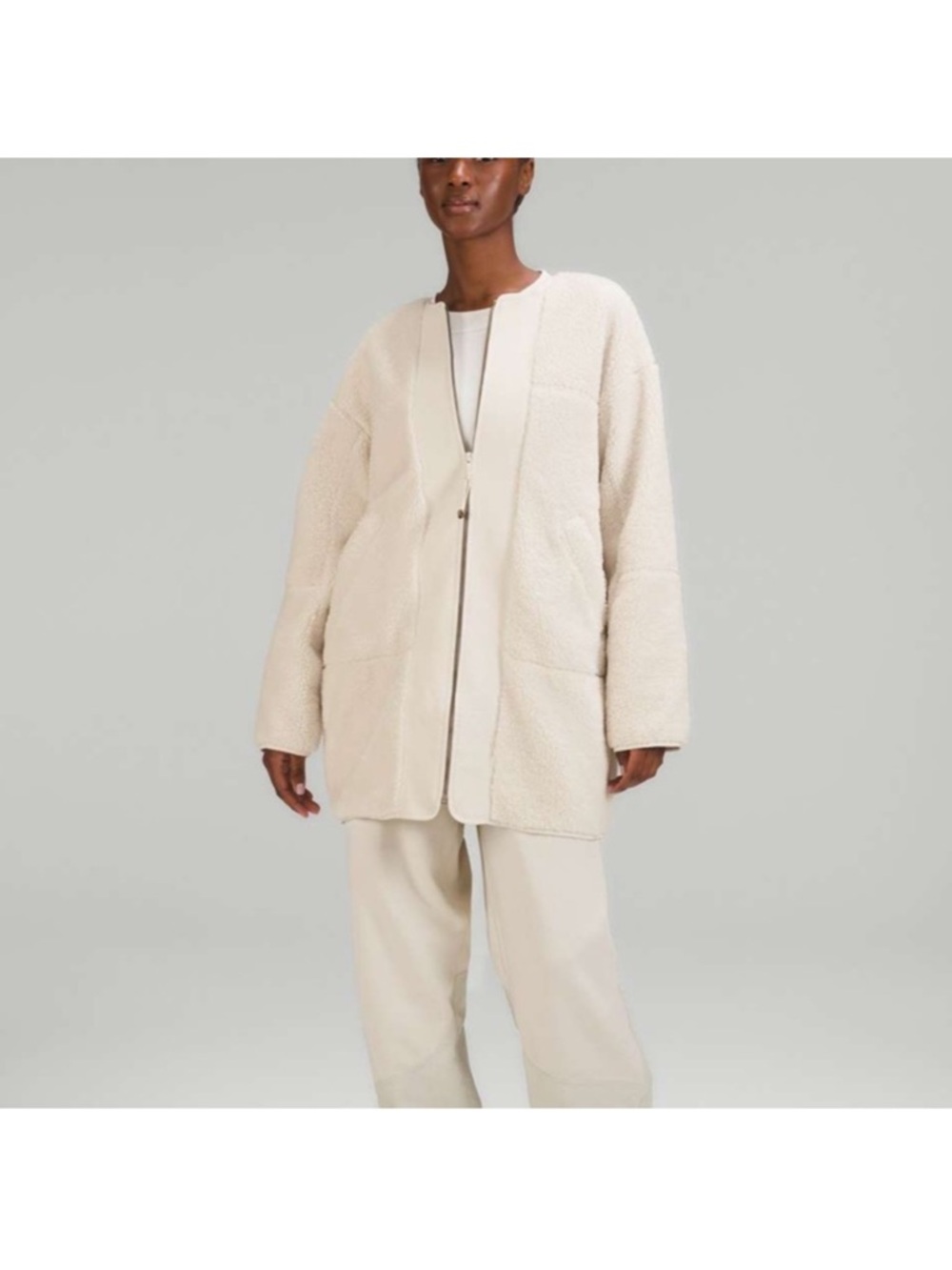 lululemon athletica Cream Teddy Zip Jacket - Picture 7 of 7